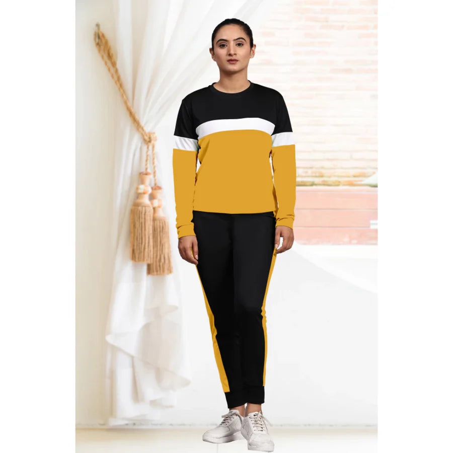 Yellow Black Track Suit Shirt & Trouser ( PJ Set )