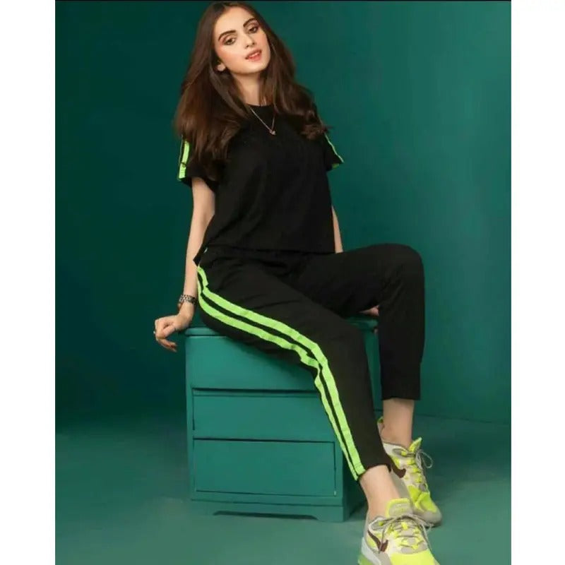 Black Track Suit T-Shirt & Trouser