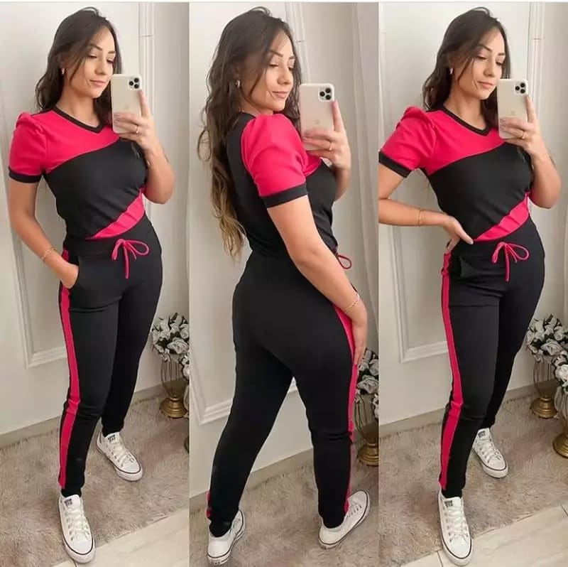 Red Black Tracksuit Shirt & Trouser ( PJ Set )