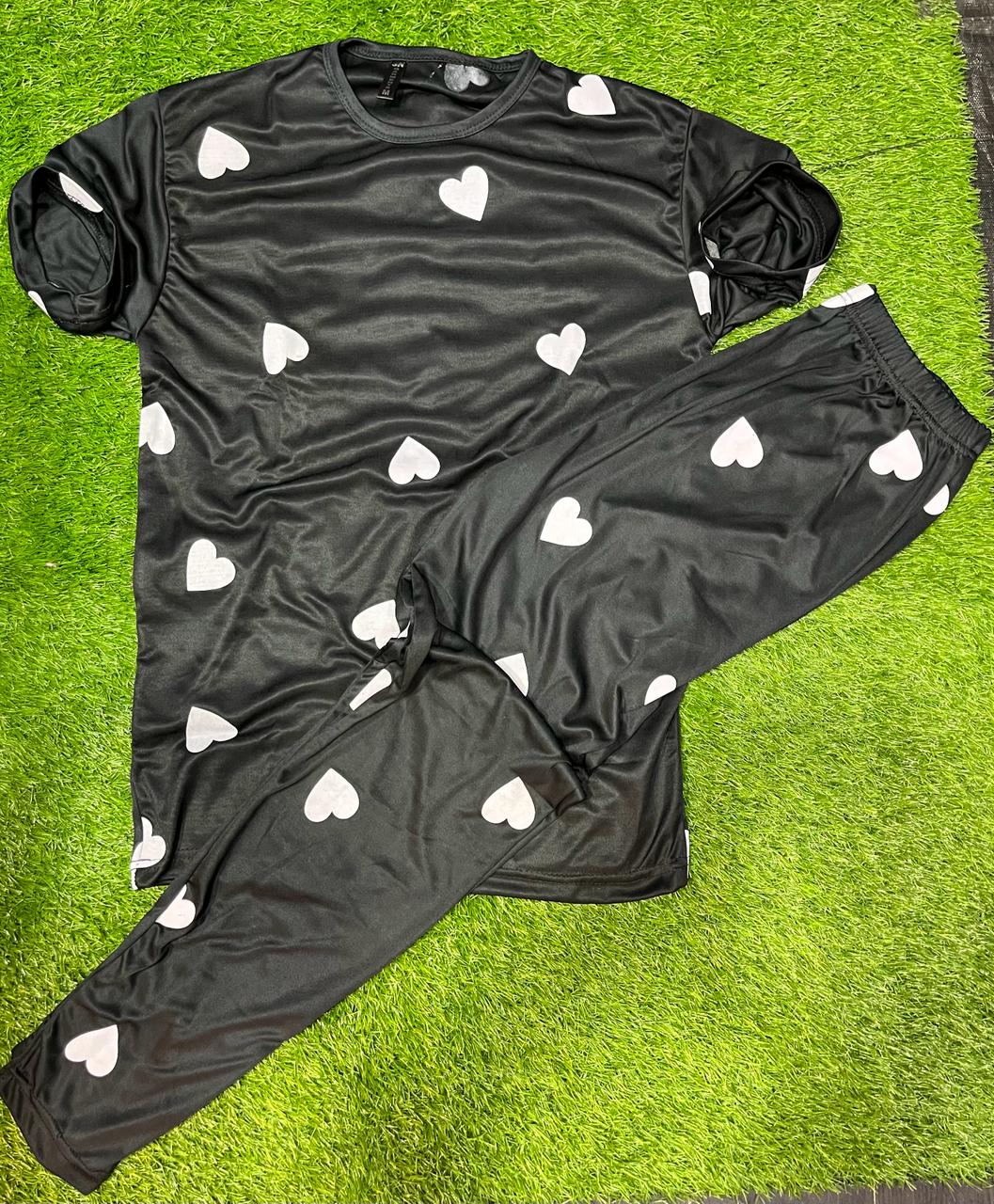 Black Hearts Shirt & Trouser ( PJ Set )