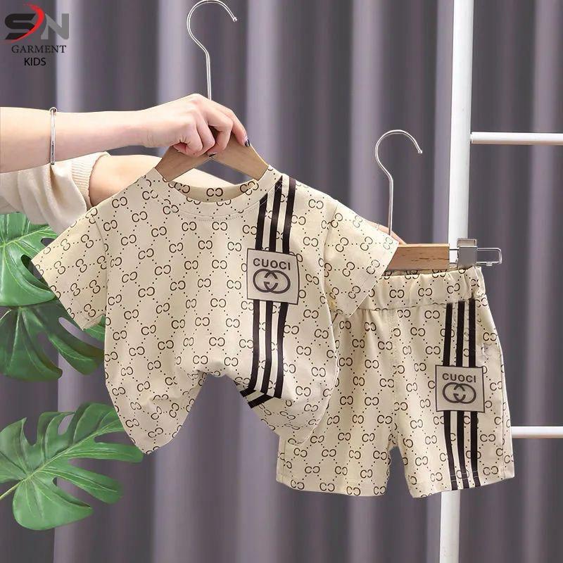 Guc-ci Style Summer Shirt & Nicker For Baby & Baba