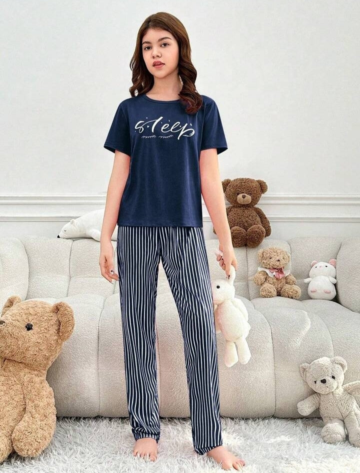 Blue Sleep Print Shirt Trouser ( PJ Set )