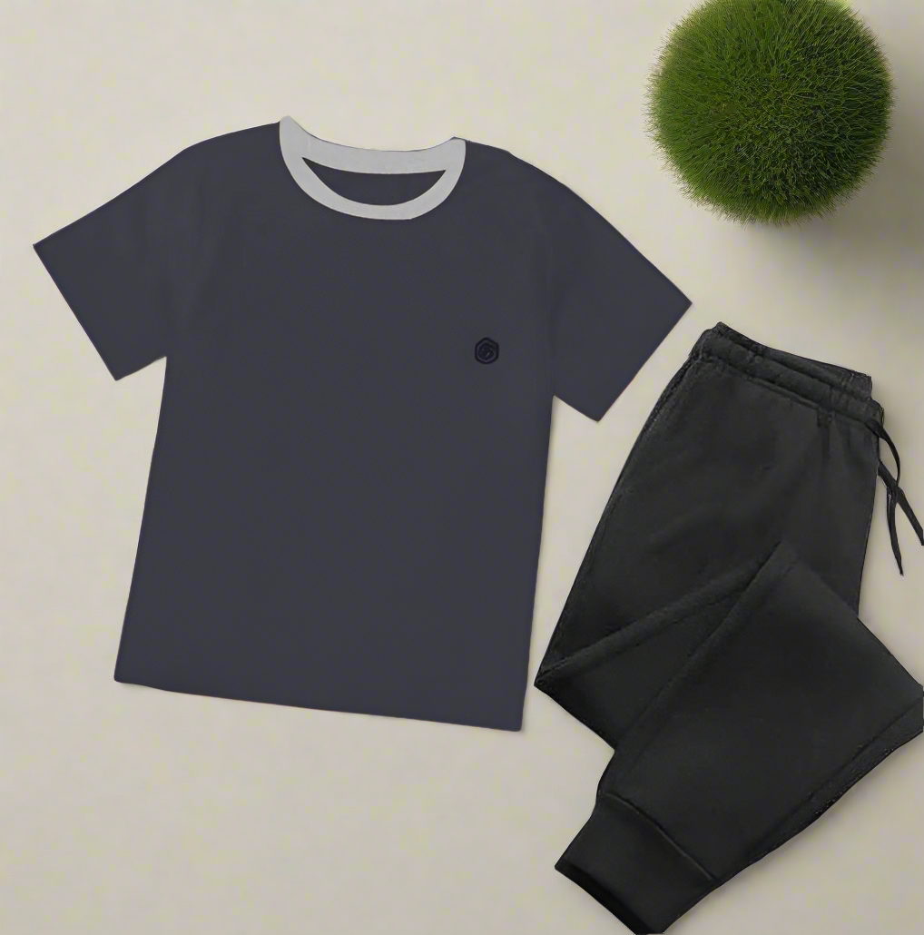 Blue Style Shirt & Black Trouser For Baby & Baba