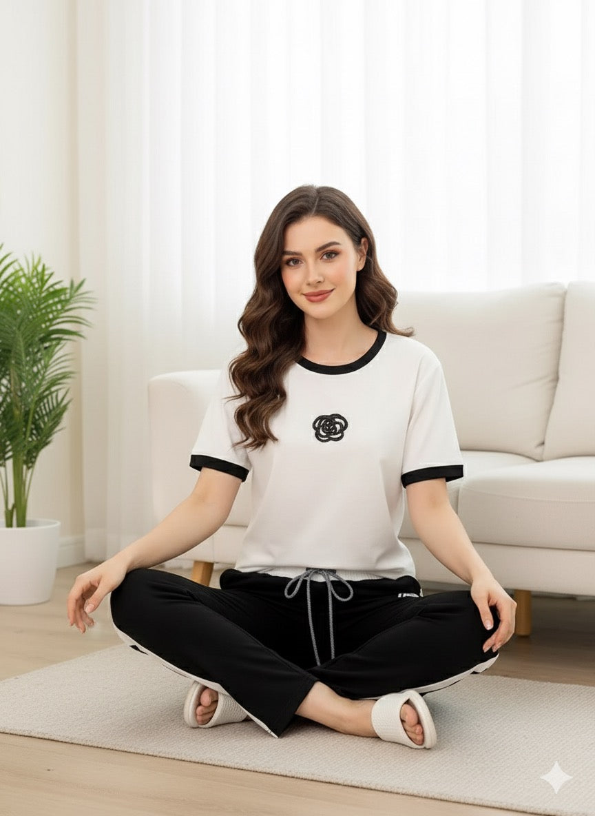 White Combo Shirt Trouser ( PJ Set )