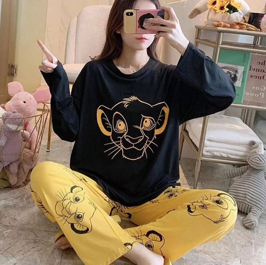 Black Simba T-shirt and Trouser