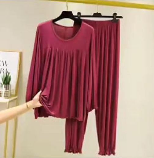 Maroon Frill Style Shirt & Trouser