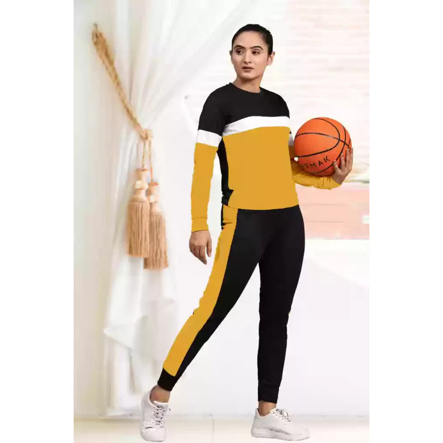 Yellow Black Track Suit Shirt & Trouser ( PJ Set )