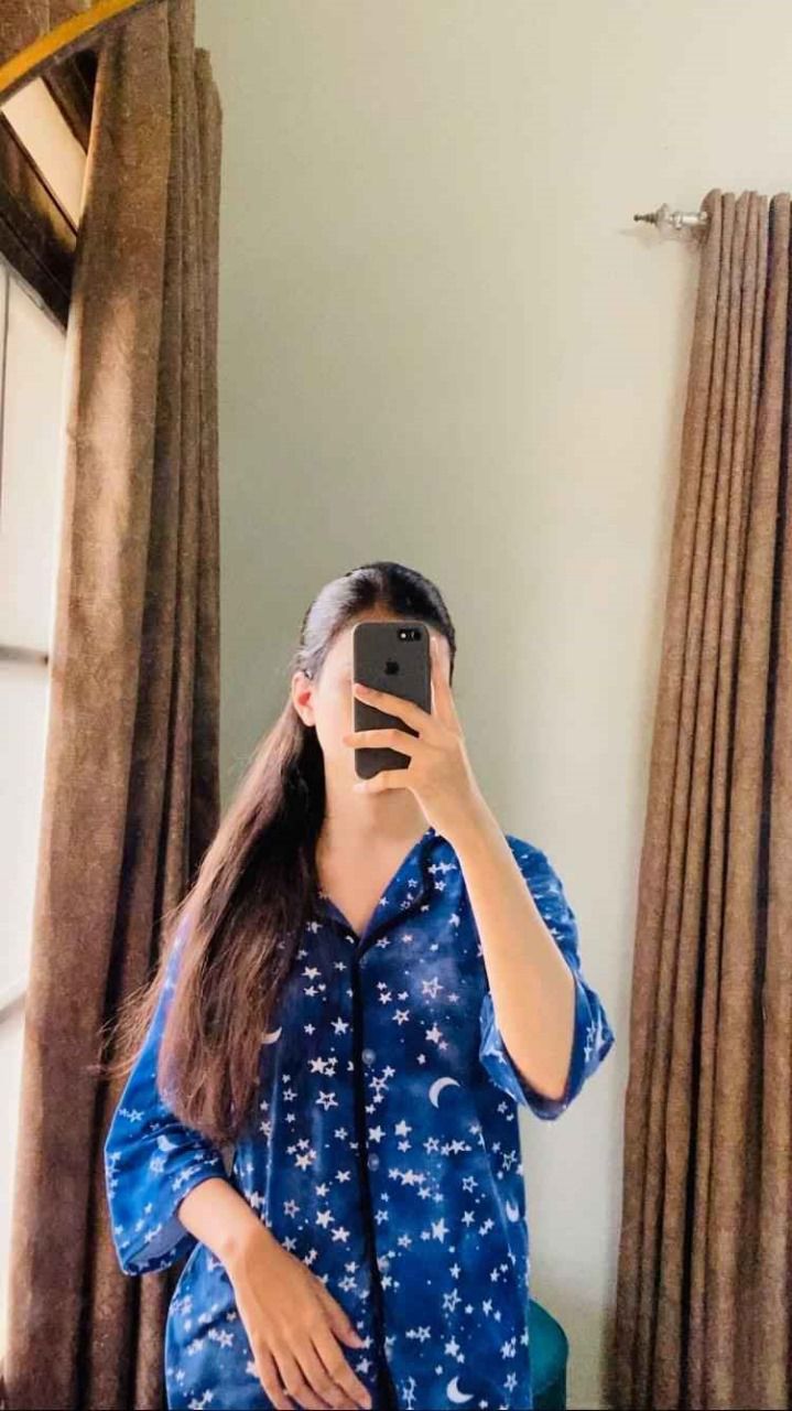 Blue Stars Theme Printed Soft Cotton Night Suit ( PJ Set )