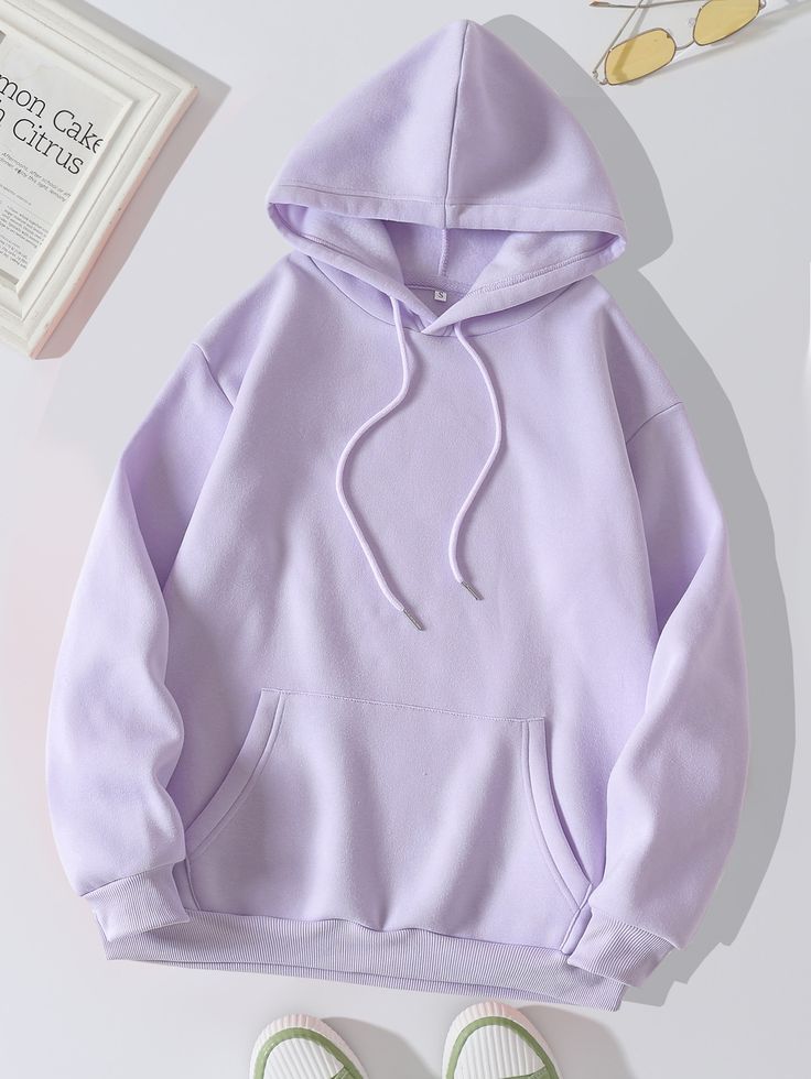 Purple winter warm hoodie