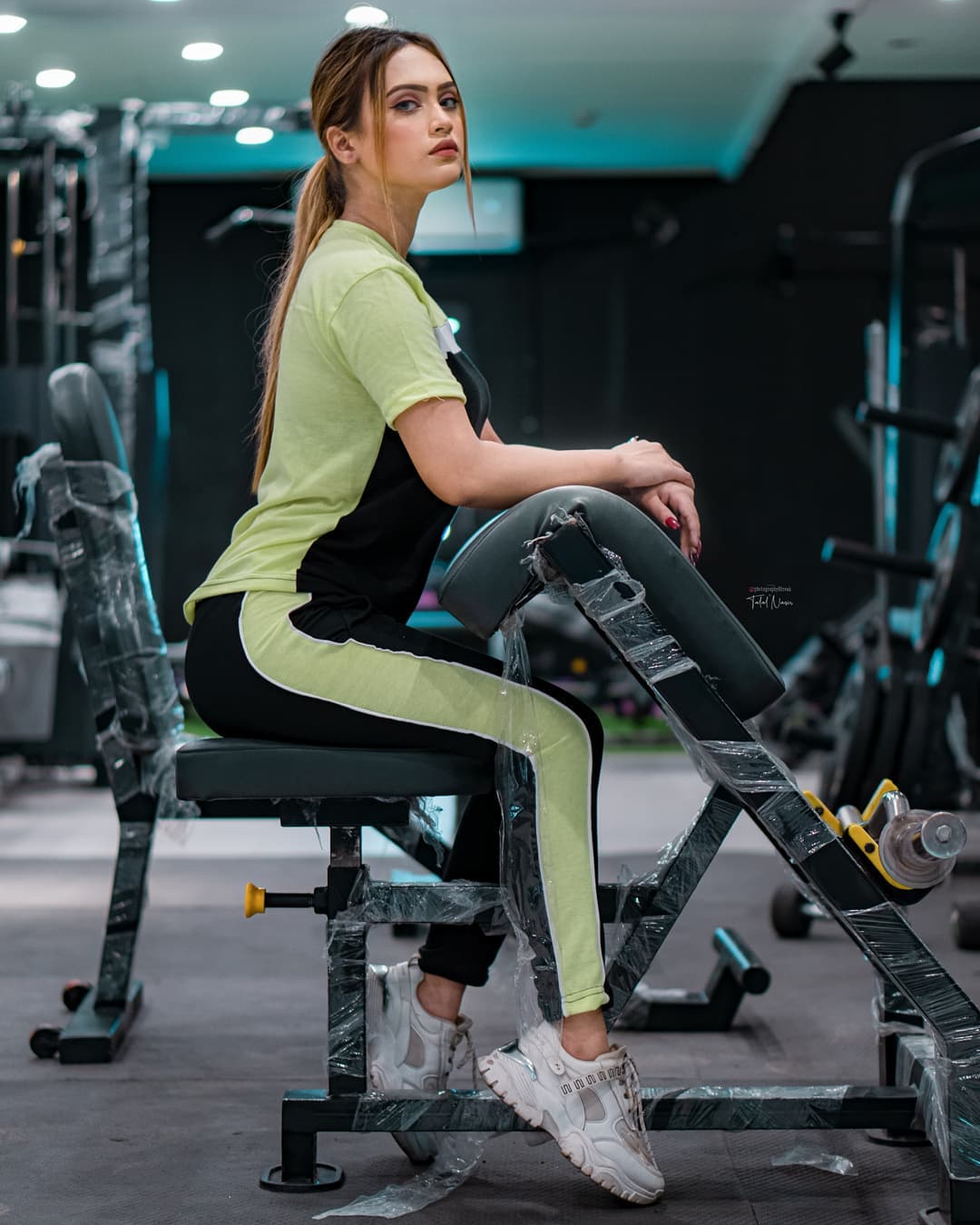 Black Green Track Suit T-Shirt & Trouser