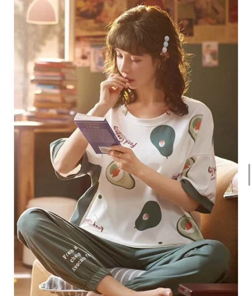 White Avacado Shirt & Trouser ( PJ Set )