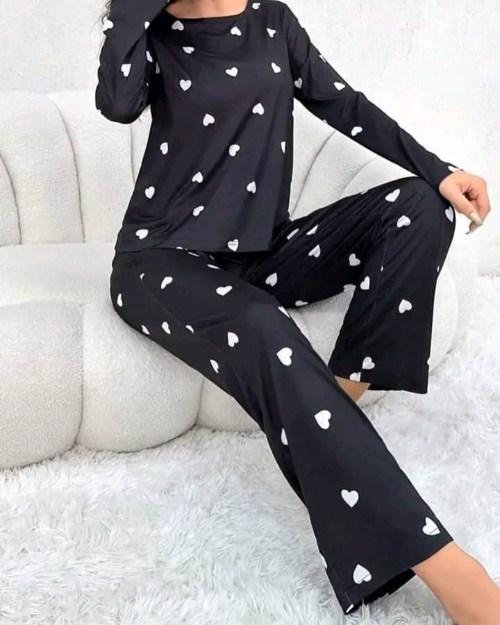 Black Hearts Shirt & Trouser ( PJ Set )
