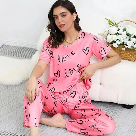 Pink Love Heart Shirt & Trouser ( PJ Set )