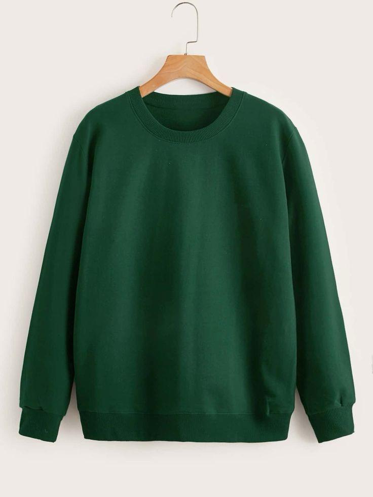 Trendy Green Winter Sweatshirt For Her