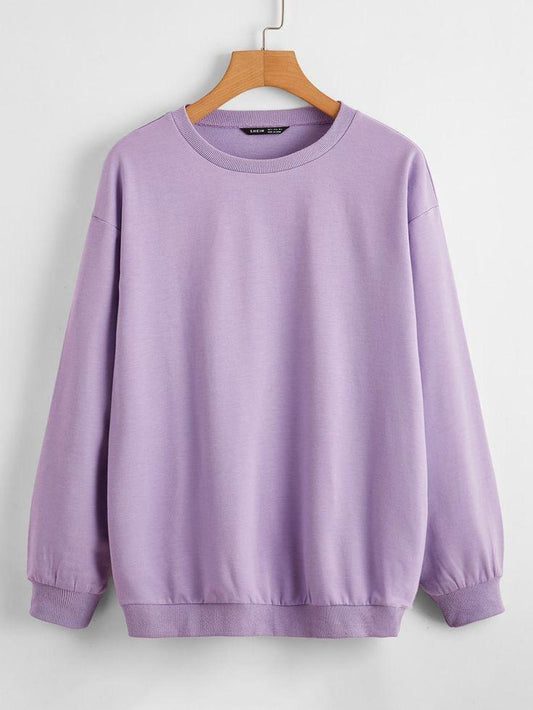 Trendy Purple Winter Sweatshirt For Her