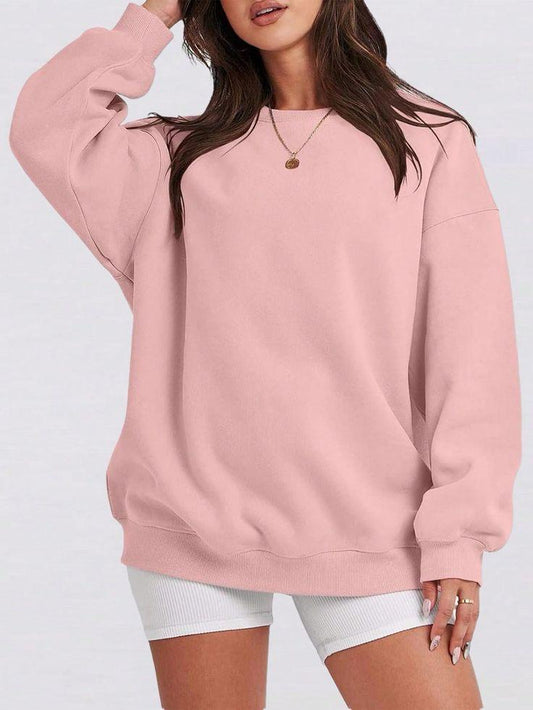 Trendy Pink Winter Sweatshirt For Her