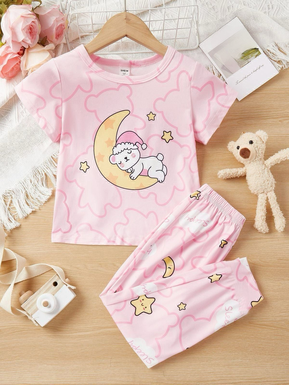 Pink Moon Sleep 🌙 Summer Shirt & Trouser For Baby & Baba