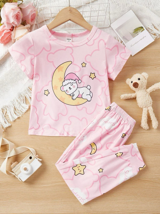 Pink Moon Sleep 🌙 Summer Shirt & Trouser For Baby & Baba